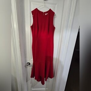 Calvin Klein Scarlet High Low Dress